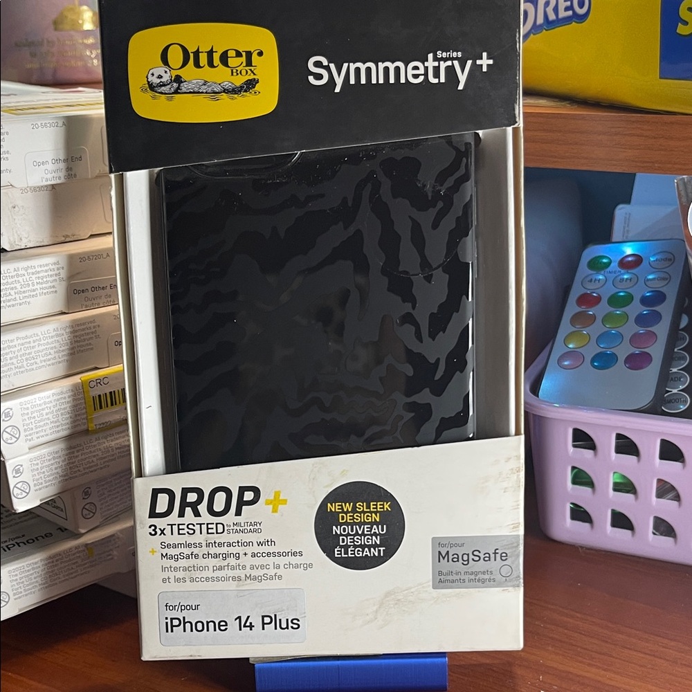 OtterBox Symmetry+ Black Case for iPhone 14 Plus